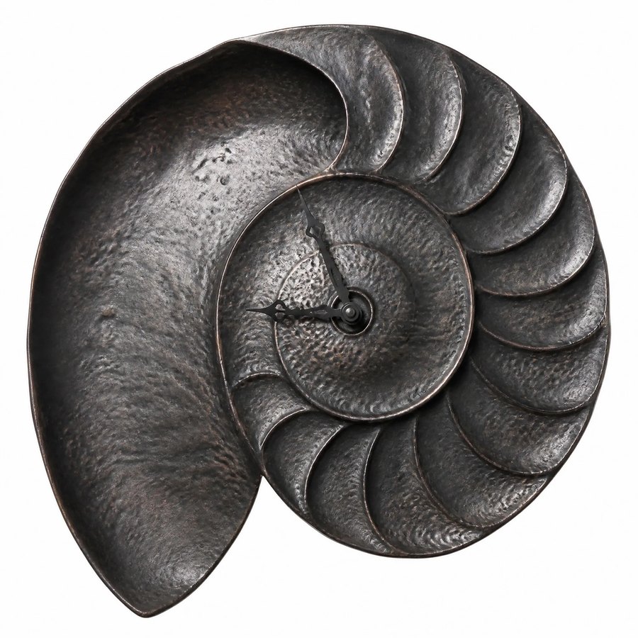 Nautilus Shell Spiral Wall Clock