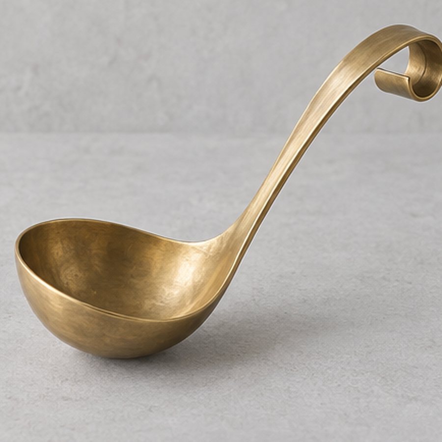 Curled-Reed Serving Ladle