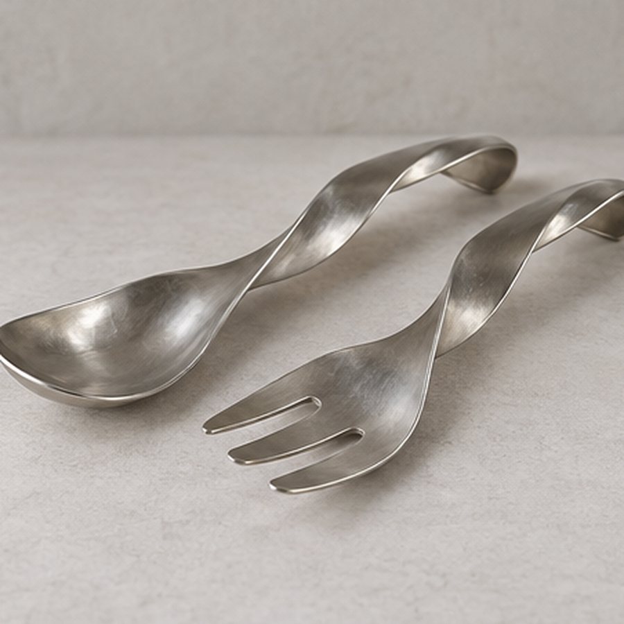 Furled-Leaf Salad Pair