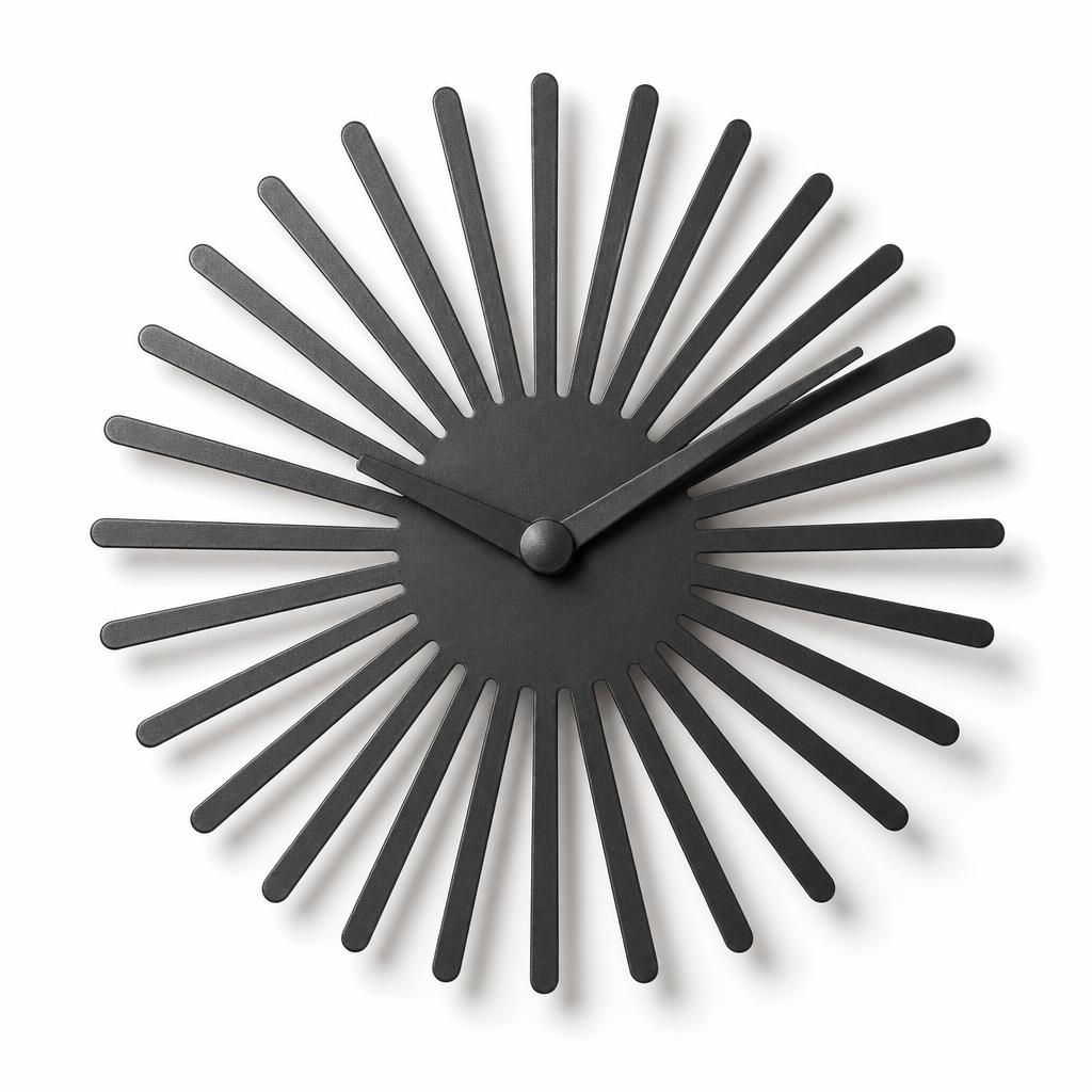 Pierced Iron Sunburst Clock 30