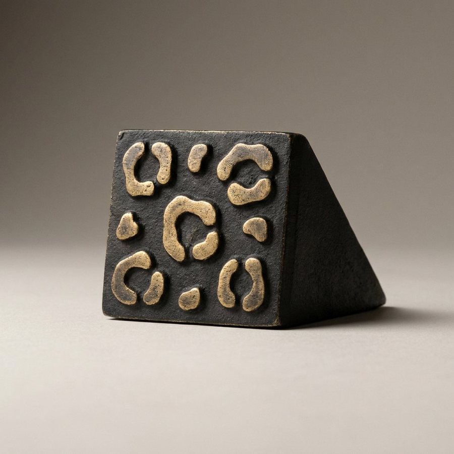 Rosette Doorstop, Solid Cast