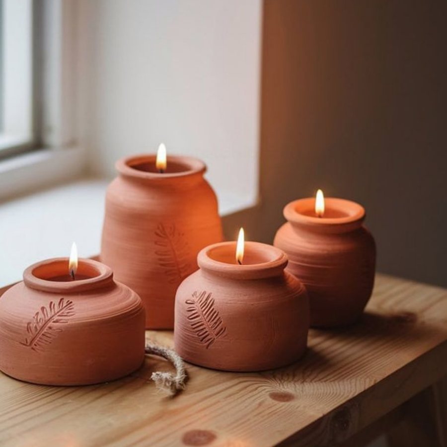 Etched Terracotta Matka Pot