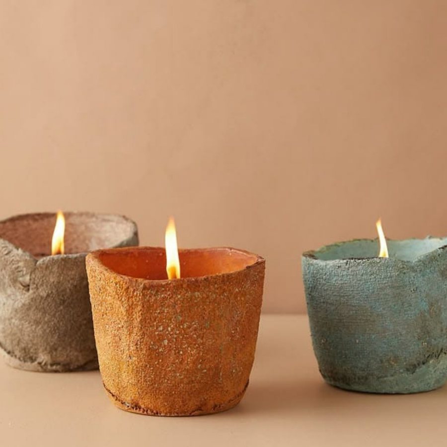 Rustic Distressed Candle Cup