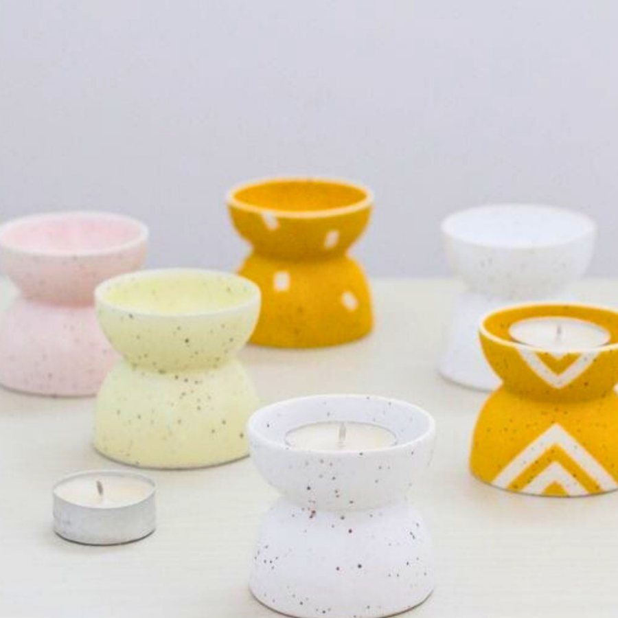 Speckled Hourglass Tealight Holder