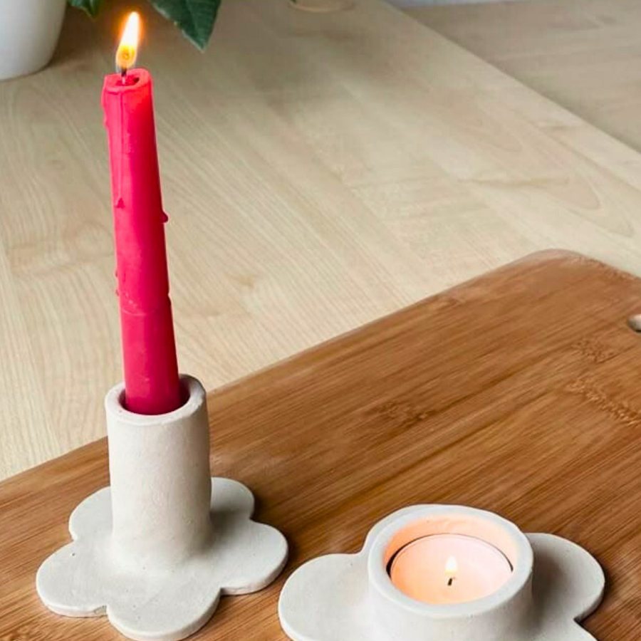 Daisy Taper & Tealight Holder