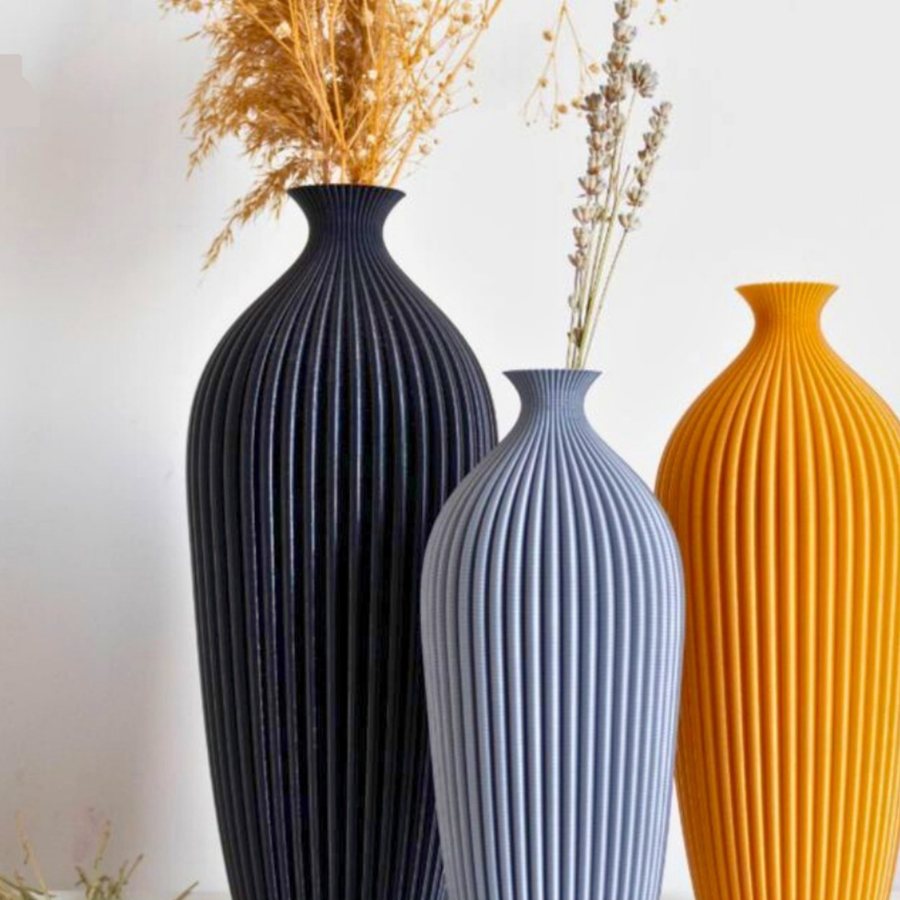 Fluted Slim Vase