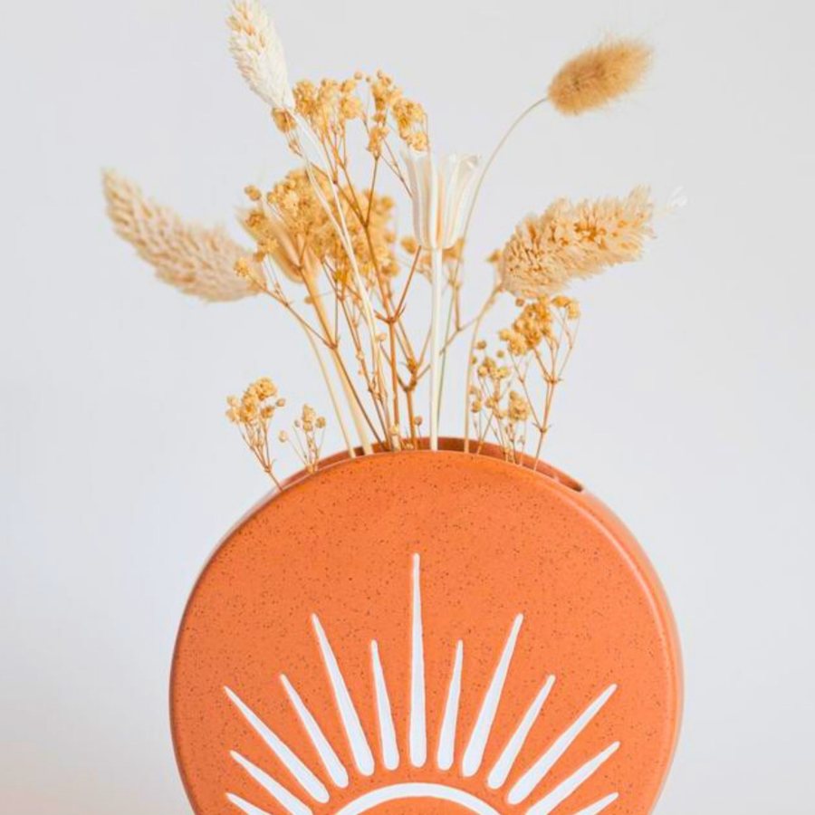 Sunburst Disc Vase