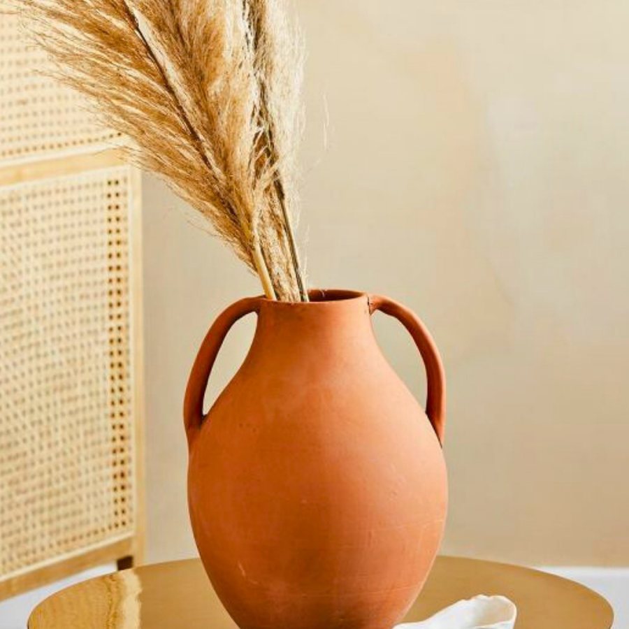 Twin-Handle Terracotta Urn