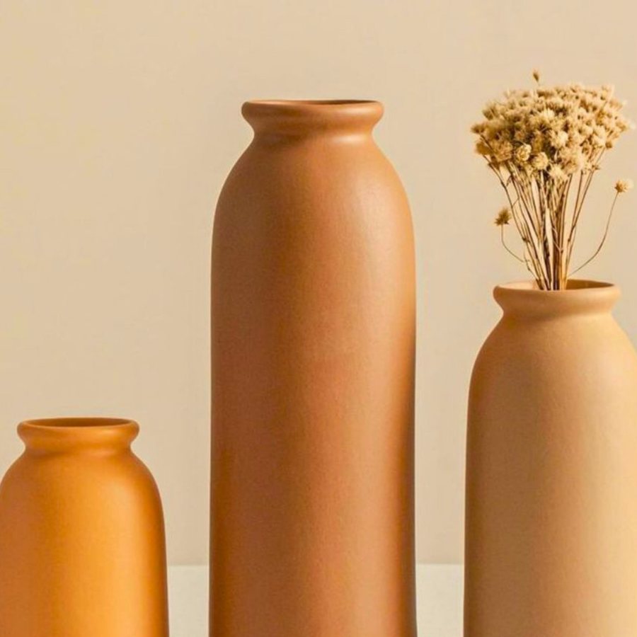 Tall Sand Bottle Vase