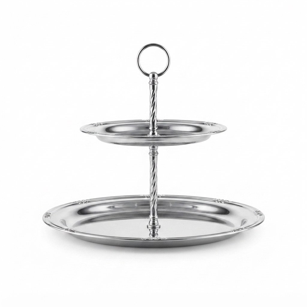 Brass 2-Tier Dessert Stand