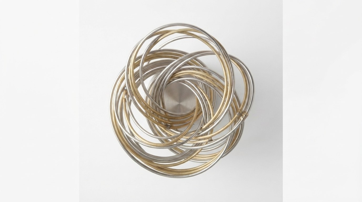 Brass Abstract Wire Table Sculpture