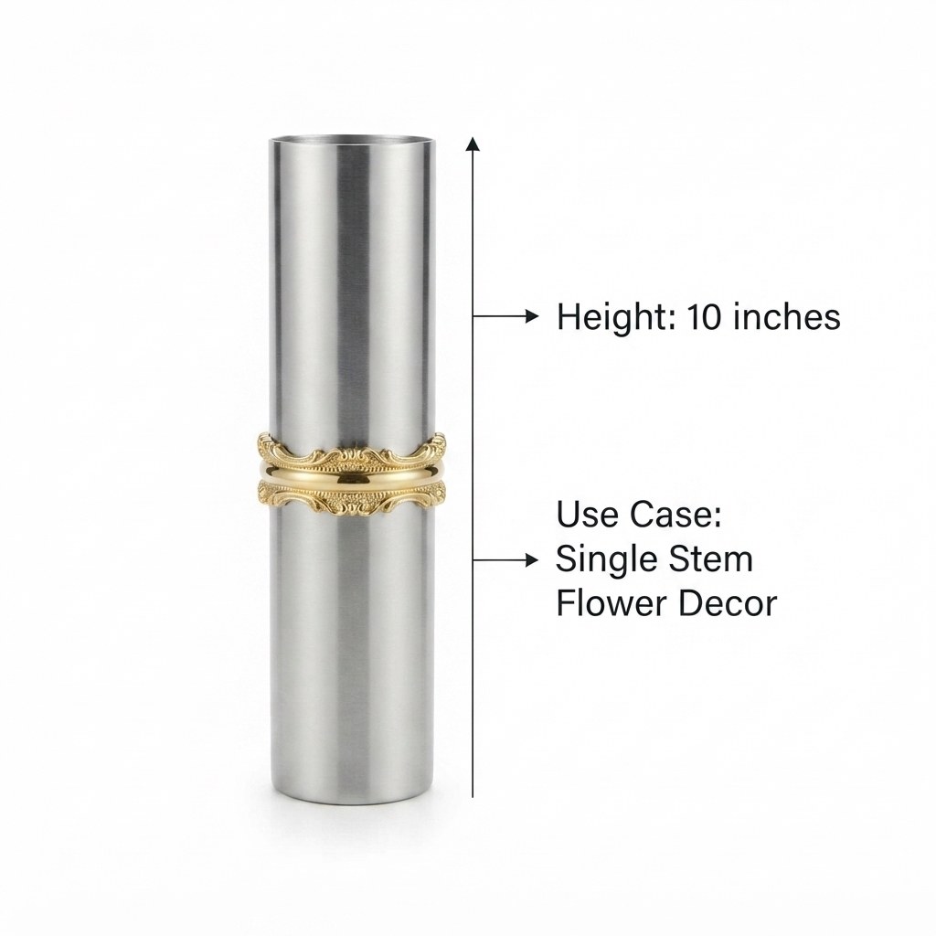 Brass Hourglass Bud Vase
