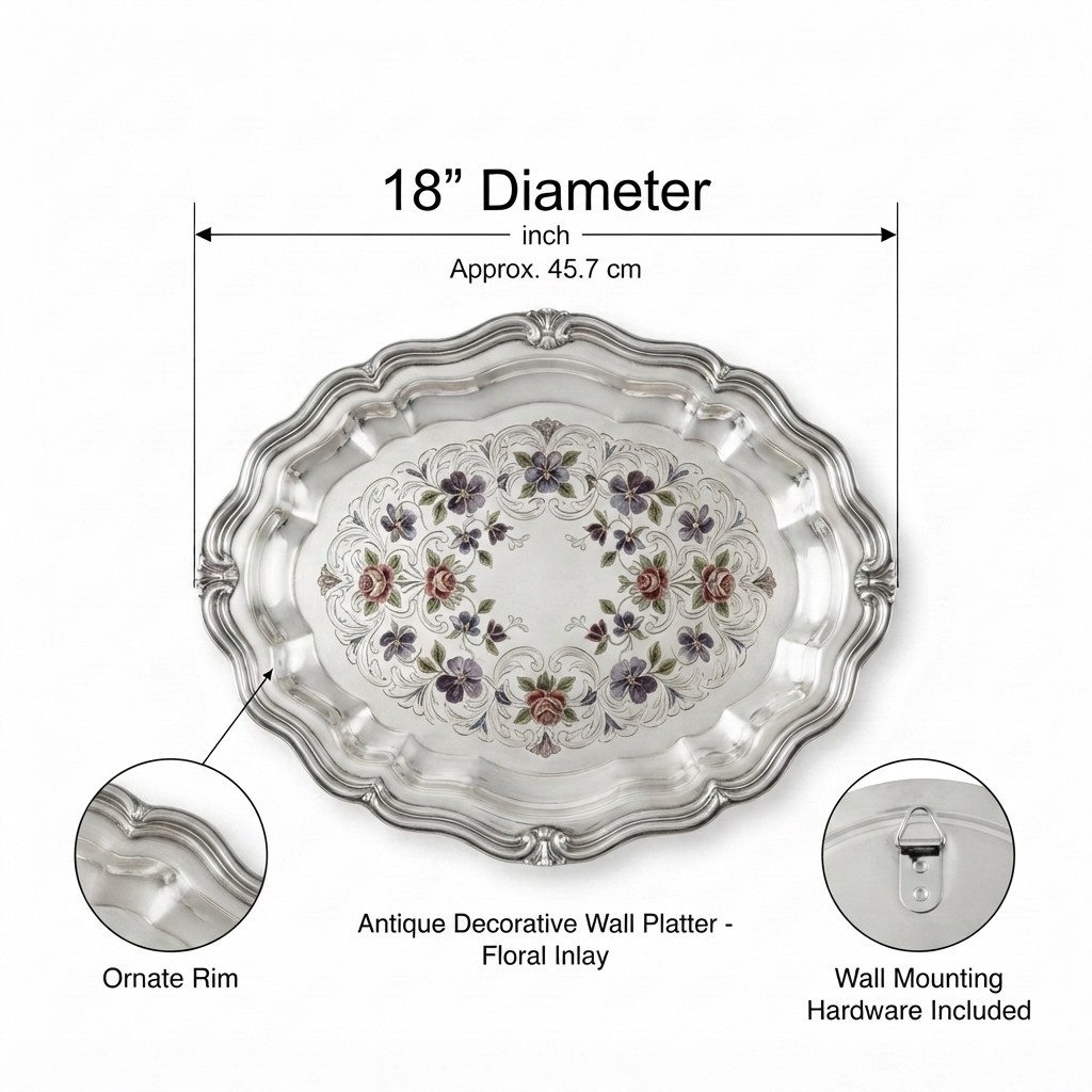 Brass Serving Platter with Cast Handles