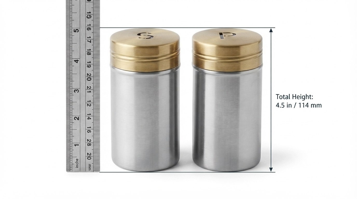 Brass Salt & Pepper Shakers (Pair)