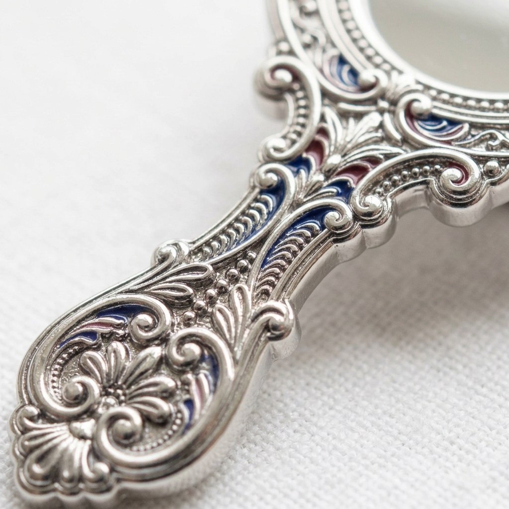 Brass Hand Mirror Lapel Pin