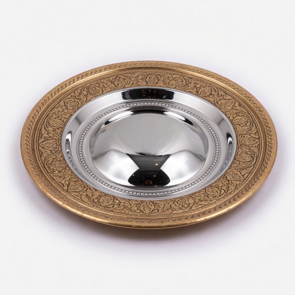 Brass Frame Plate SS Mirror Center
