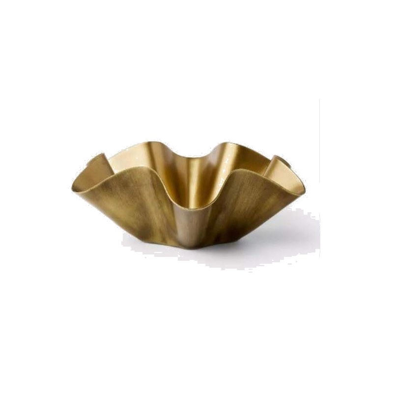 Ruffle Wave Brass Bowl