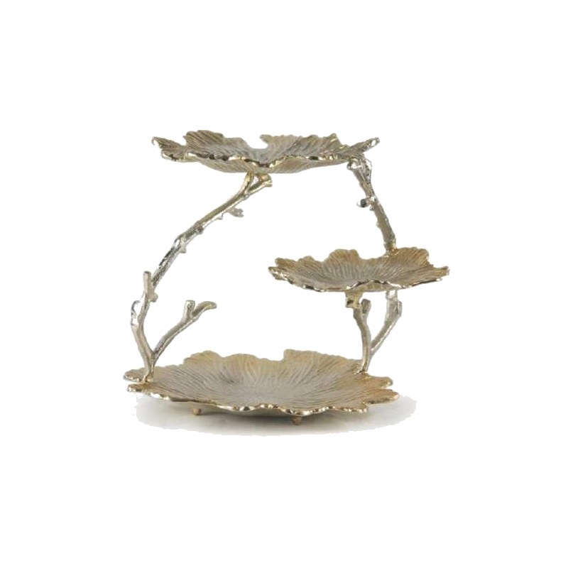 3-Tier Leaf Branch Stand (Silver)