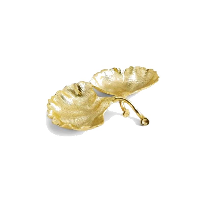 Double Ginkgo Leaf Serving Dish