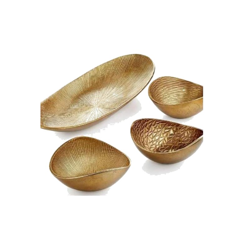 Textured Gold Decorative Bowls (set/4)