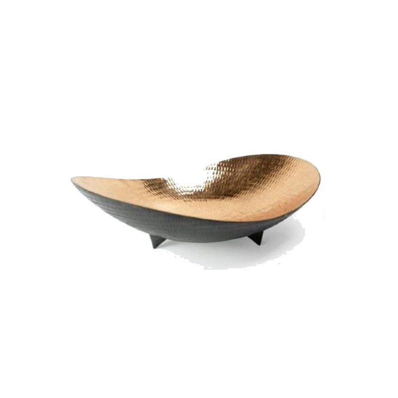 Hammered Two-tone Bowl (gold+black)