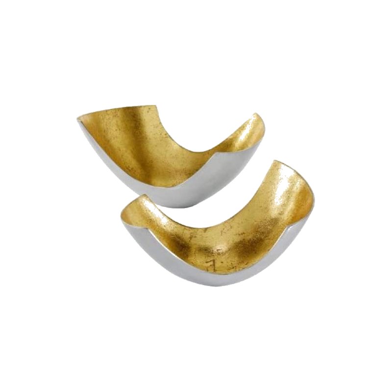 Wave Bowls Silver+gold (set/2)