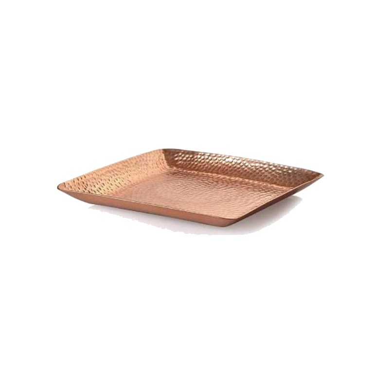 Hammered Copper Square Tray