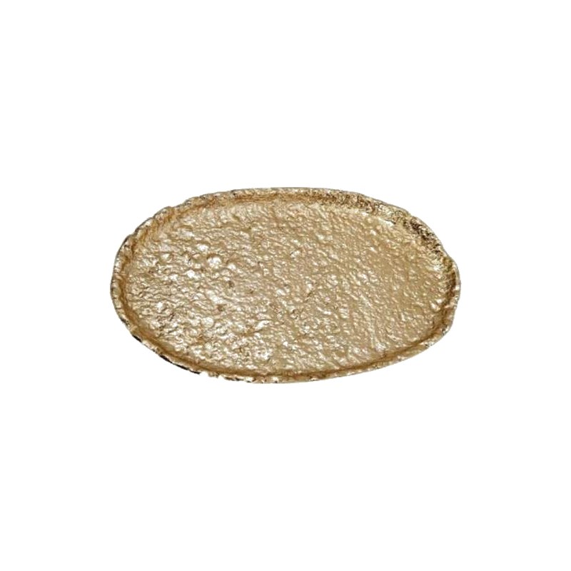 Textured Gold Oval Tray